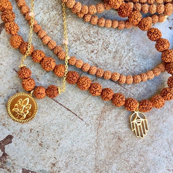 Rudraksha Mala with Hamsa - Picture 2 of 6